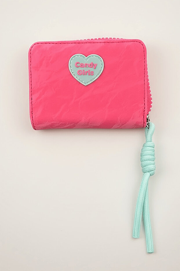 Pink Color Candy Girls Written Wallet / Card Holder