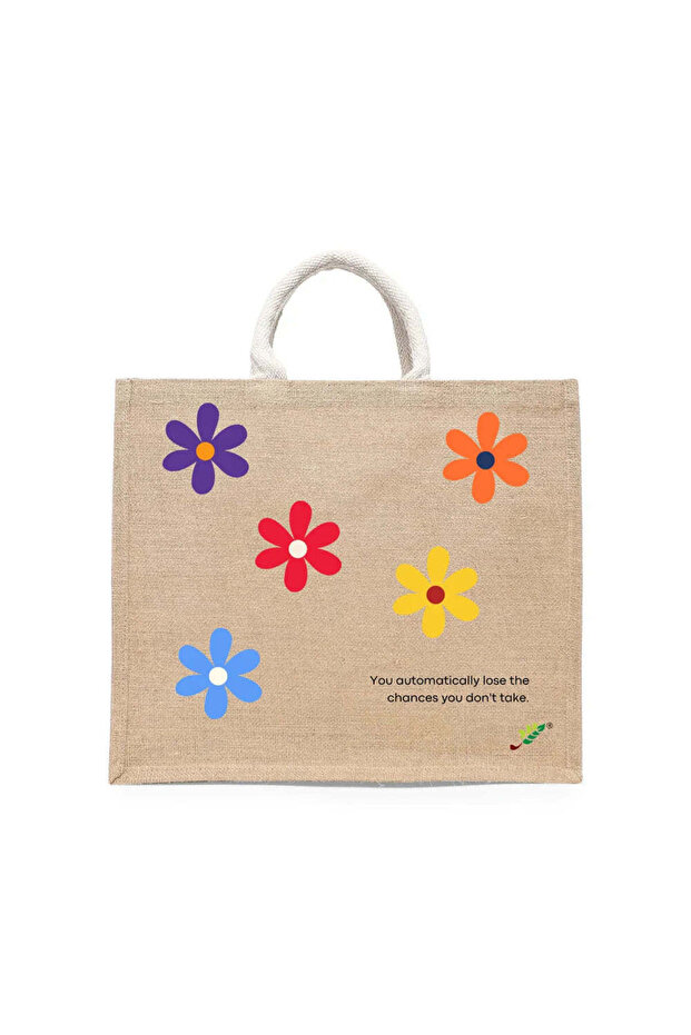 Tote Bag - Bloom Printed Stylish Carry-All Cotton Tote Set of 01