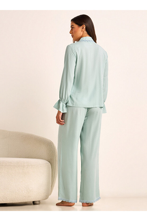 Pyjama Set Button-Down Shirt & Trousers - 3