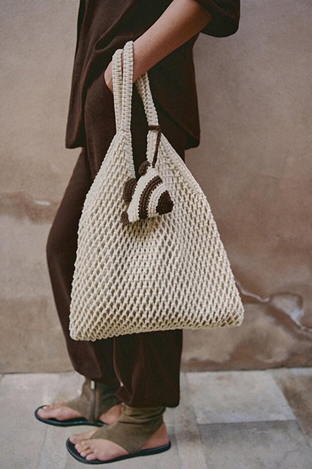 Makrome tote çanta - 6