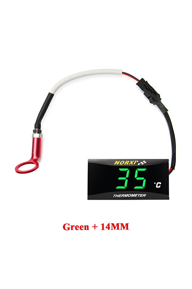 مستشعر درجة حرارة رأس أسطوانة الدراجة النارية Green-M14، جهاز قياس الرطوبة الرقمي المربع الصغير من نوركسي.