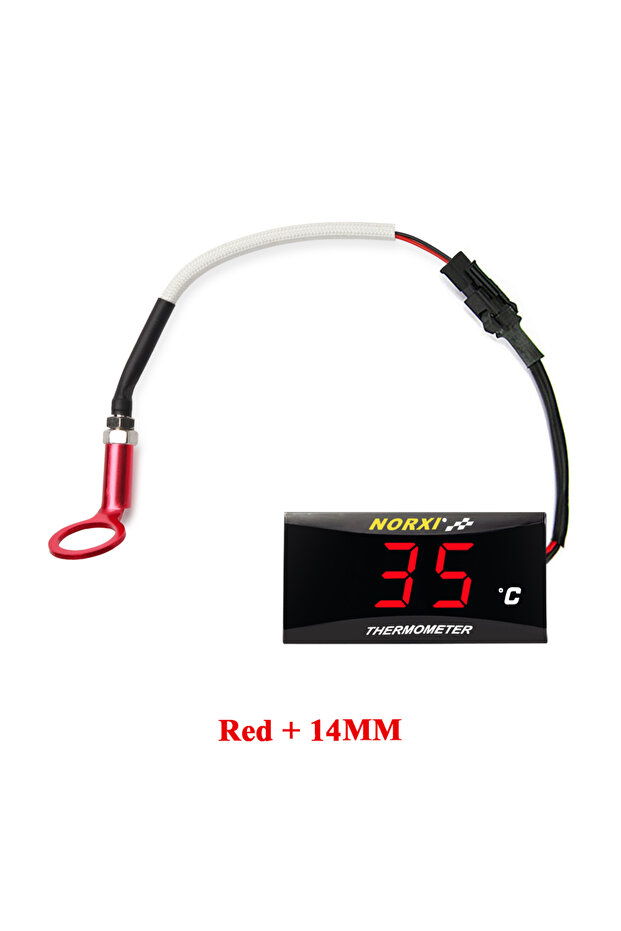 مستشعر درجة حرارة رأس أسطوانة الدراجة النارية Red-M14، جهاز قياس الرطوبة الرقمي المربع الصغير من نوركسي، مناسب لأجهزة قياس الرطوبة.