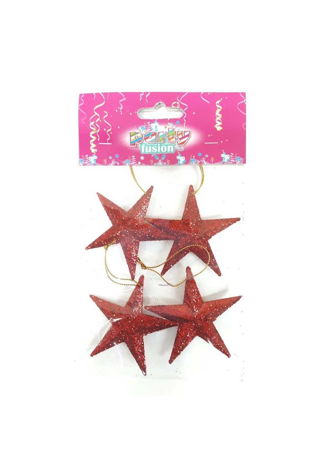 Party Fusion Xmas Decoration Hanging Star 4pcs