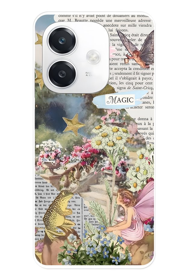 Oppo A3 Compatible Spring Magic Patterned Transparent Phone Case