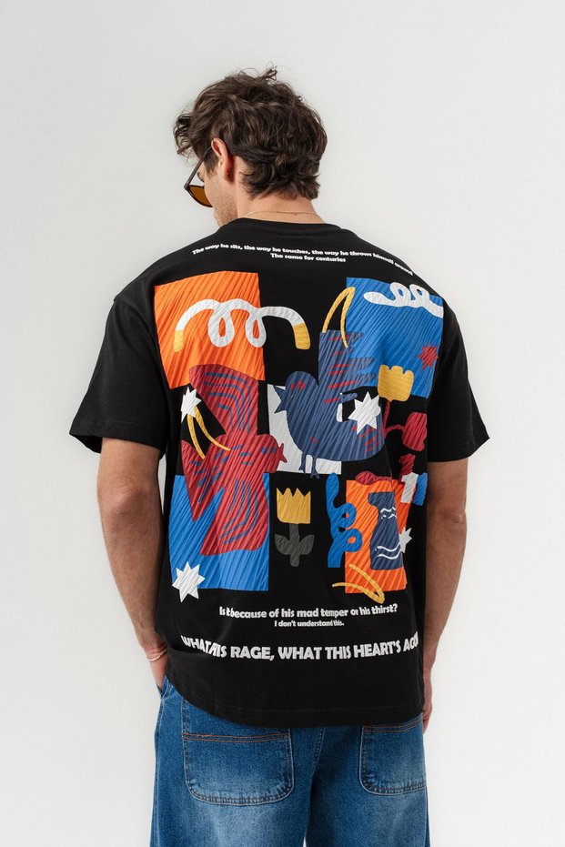Flower Crew Neck Oversized T-Shirt