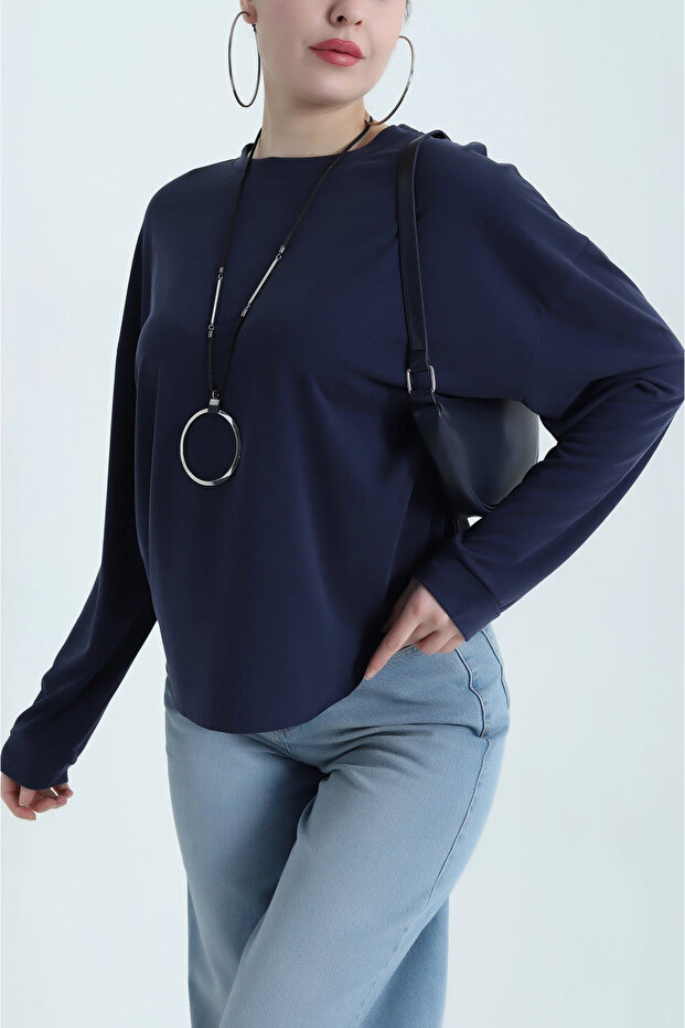 Women's Crew Neck Long Sleeve Modal Tunic