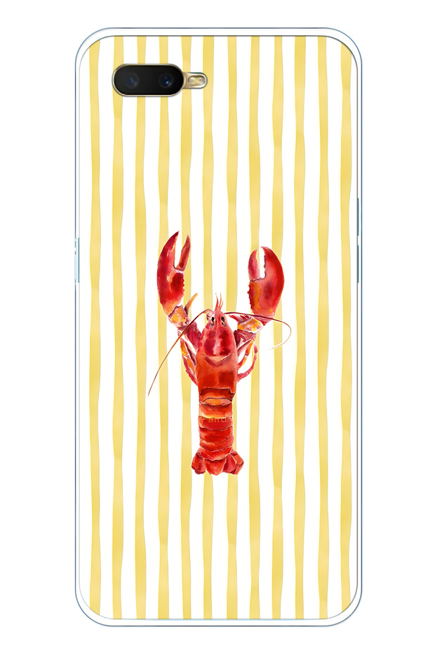 Oppo A5S / Ax7 / A12 Compatible Lobster Patterned Transparent Phone Case
