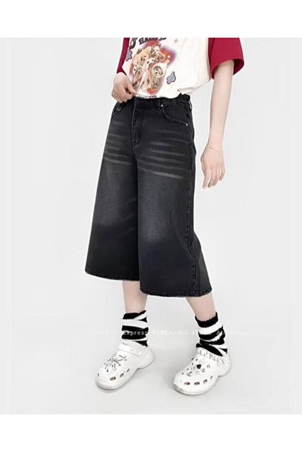 Washable Retro Short-Legged Jeans