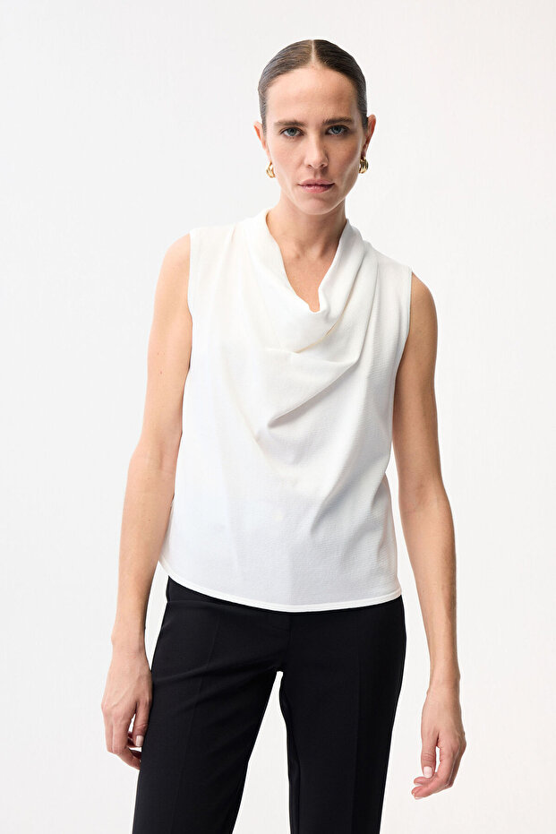 Kolsuz Triko Bluz - 1