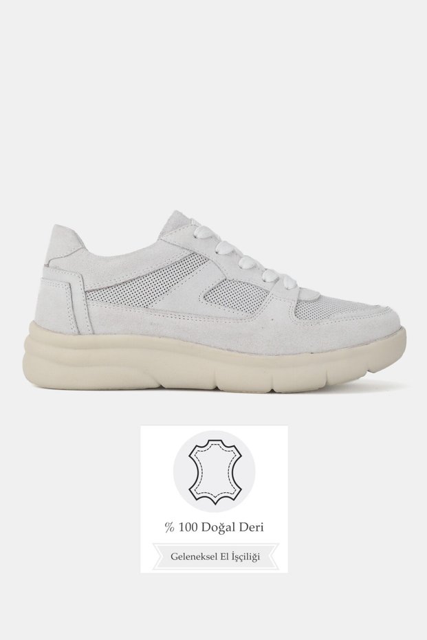 Women's Gray Suede Genuine Natural Leather Lace-Up Sneaker Casual Shoes