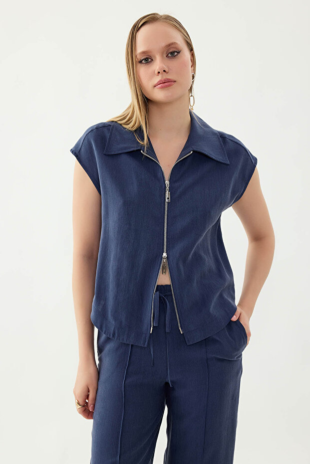 بلوزة بسحاب أمامي - 6