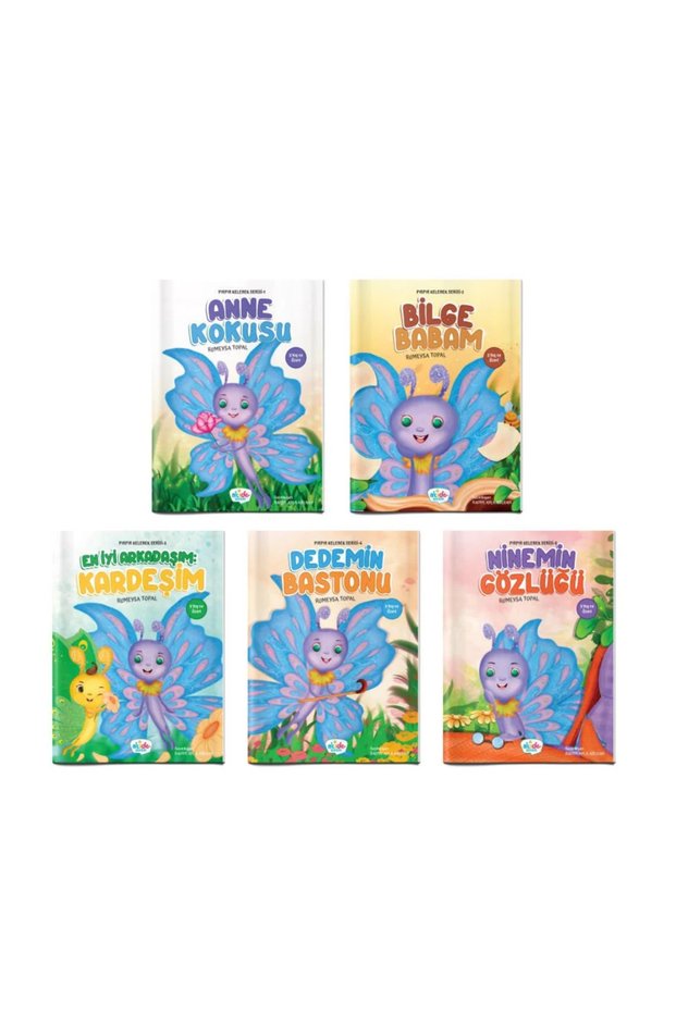 3-6 Years Pırpır Kelebek Serisi - Preschool Family and Emotion Development Story Set - 5 Books