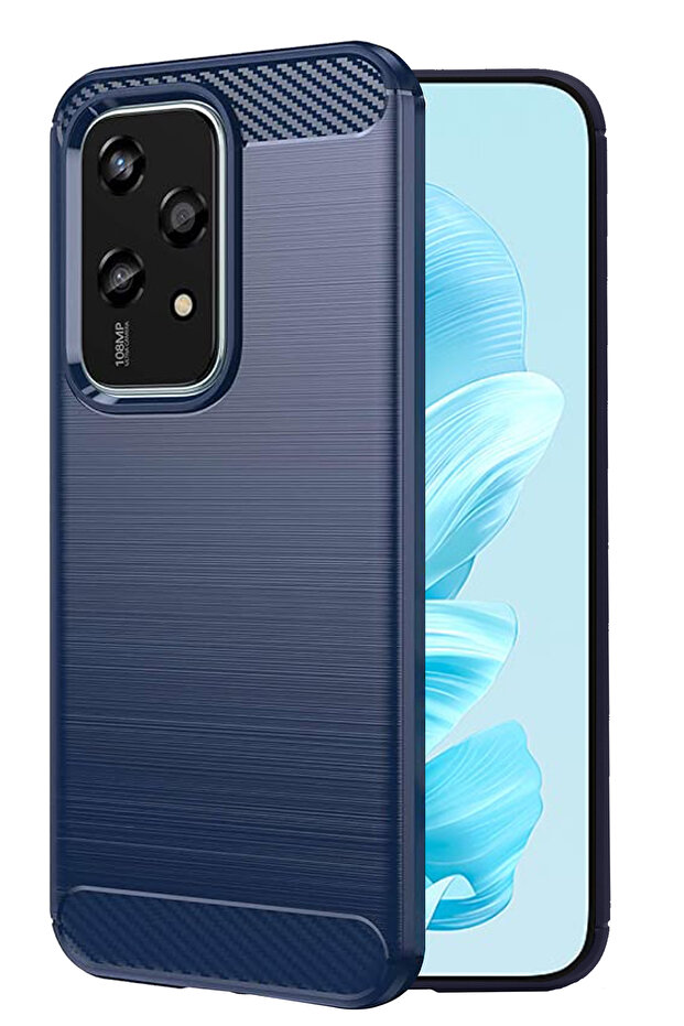 غطاء خلفي ذو ملمس مصقول لهاتف Honor 200 Lite 5G - أزرق