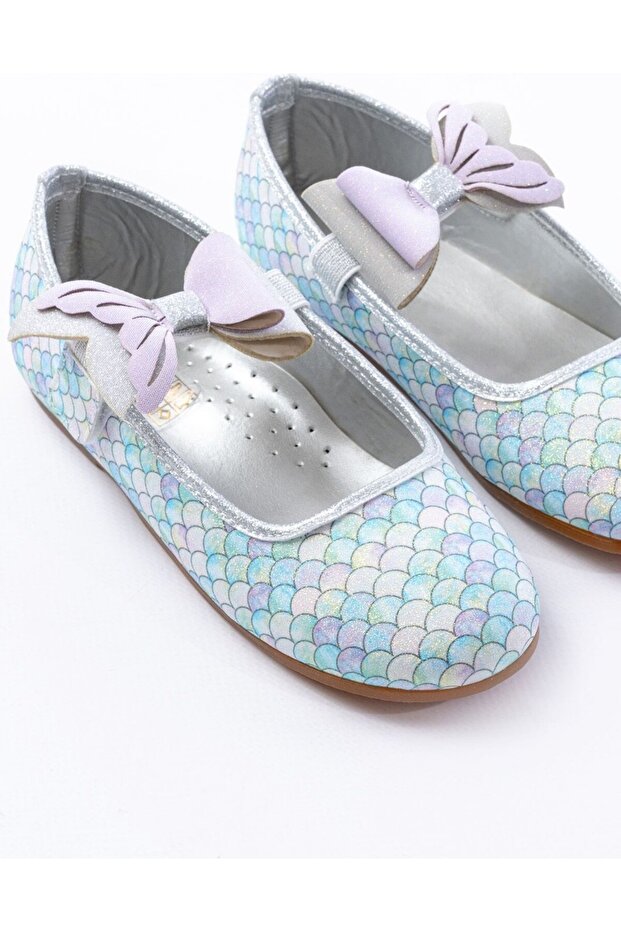 2511 Children's Ballet Fish Tail with Sea Tail Bow Ballet Flats