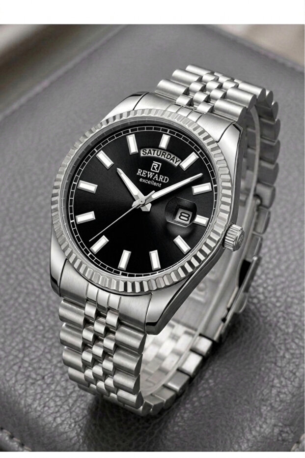 Stylish Case Double Calendar 5 Atm Waterproof Men's Wristwatch