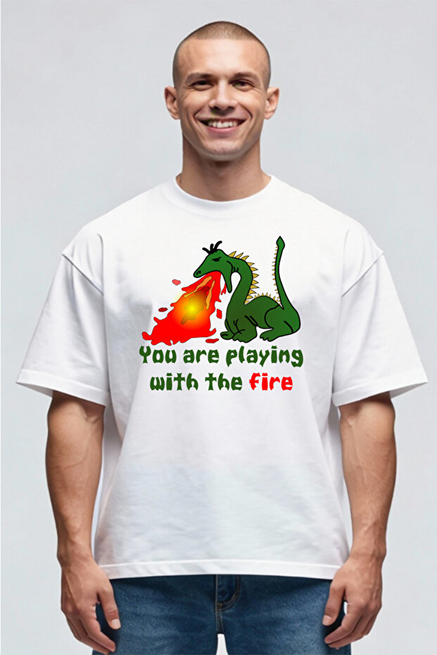 Tricou Oversize - Playing with Fire - 3