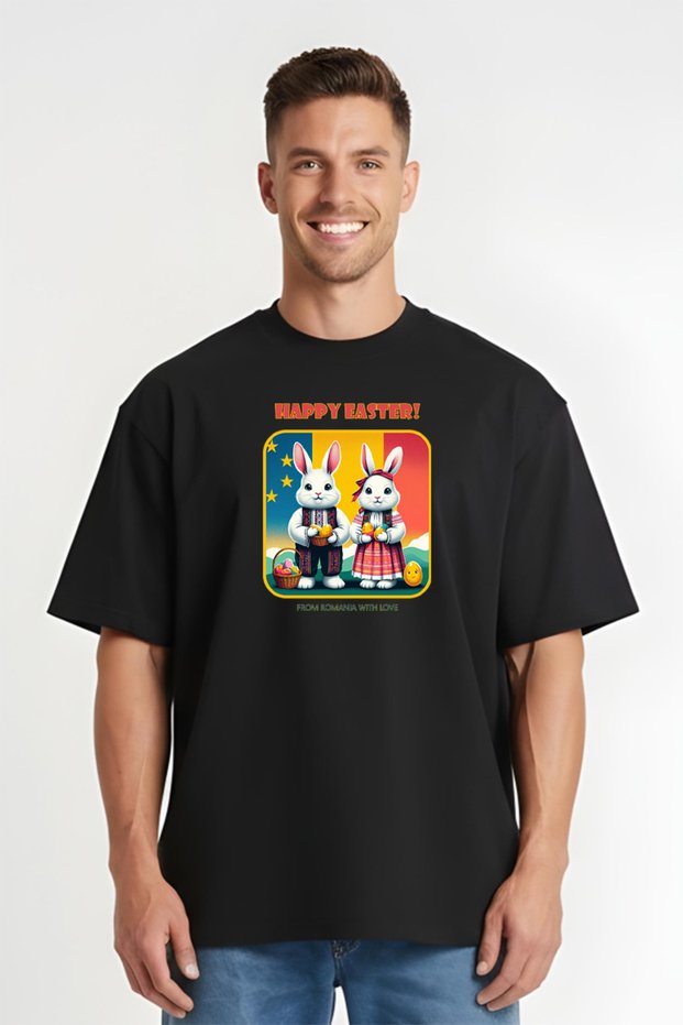 Tricou Oversize - Happy Easter From Romania