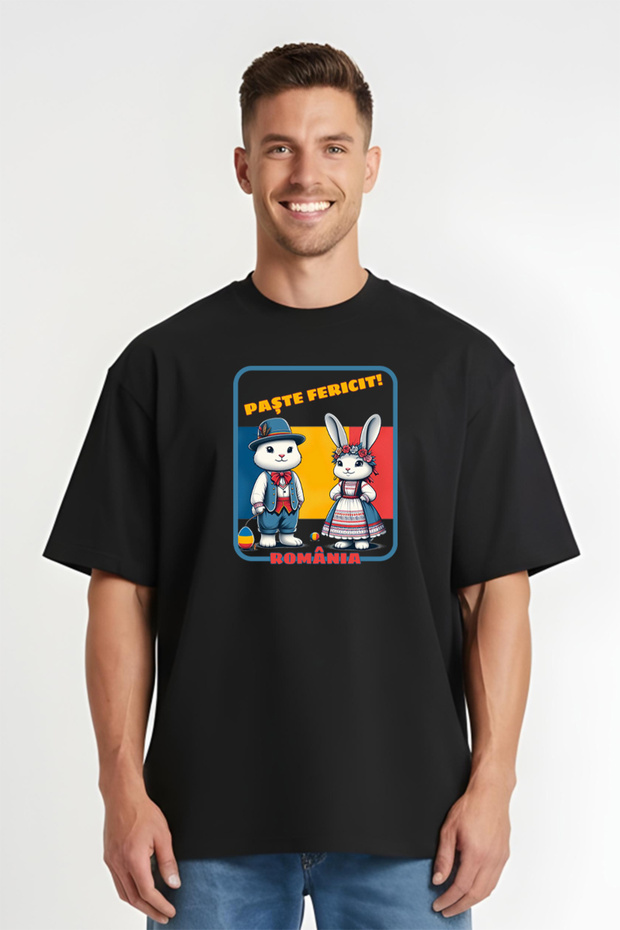 Tricou Oversize - Paște Fericit! - 1