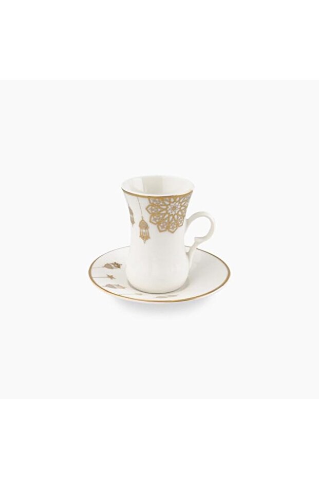 Golden Decorations Tea Glass & Saucer Set 6 Pieces