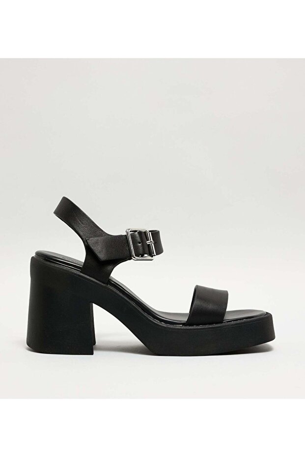 Kandra Solid Mid Heel Sandals - 1