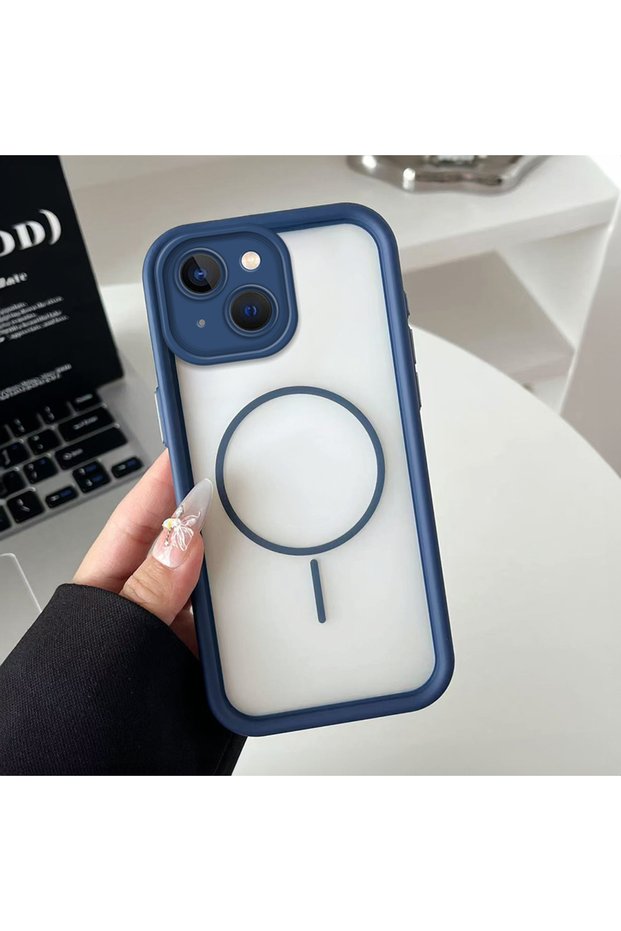iPhone 15 Compatible Transparent Magsafe Wireless Corner Silicone Phone Case