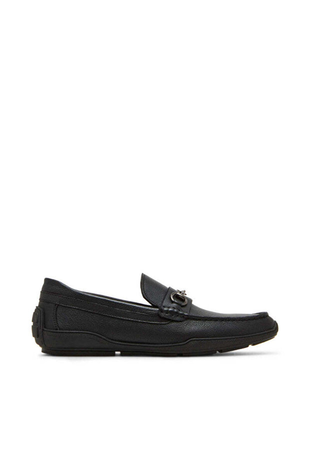 Rockings Solid Black Loafers - 1