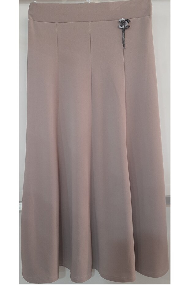 Yildiz Nazal 1, Class Scuba Fabric Stretchy Large Size Model Piecewise Elastic Fish Skirt
