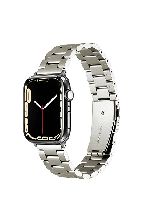 Watch 44mm Compatible Band Stainless Metal Titanium Link Krd-93 Strap