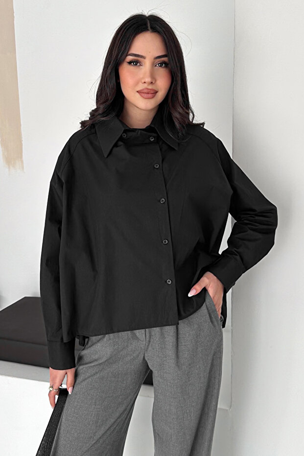 Women's Oversized Shirt – Long Sleeve Relaxed Fit Stylish Shirt