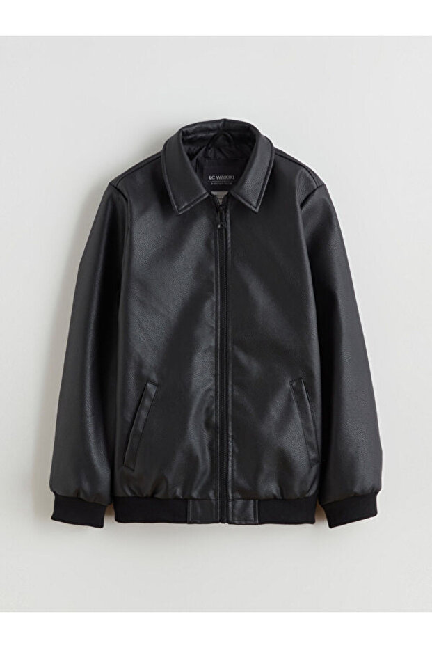 Rmz Gi̇yi̇m Farkiyla Leather Look Boys' Coat