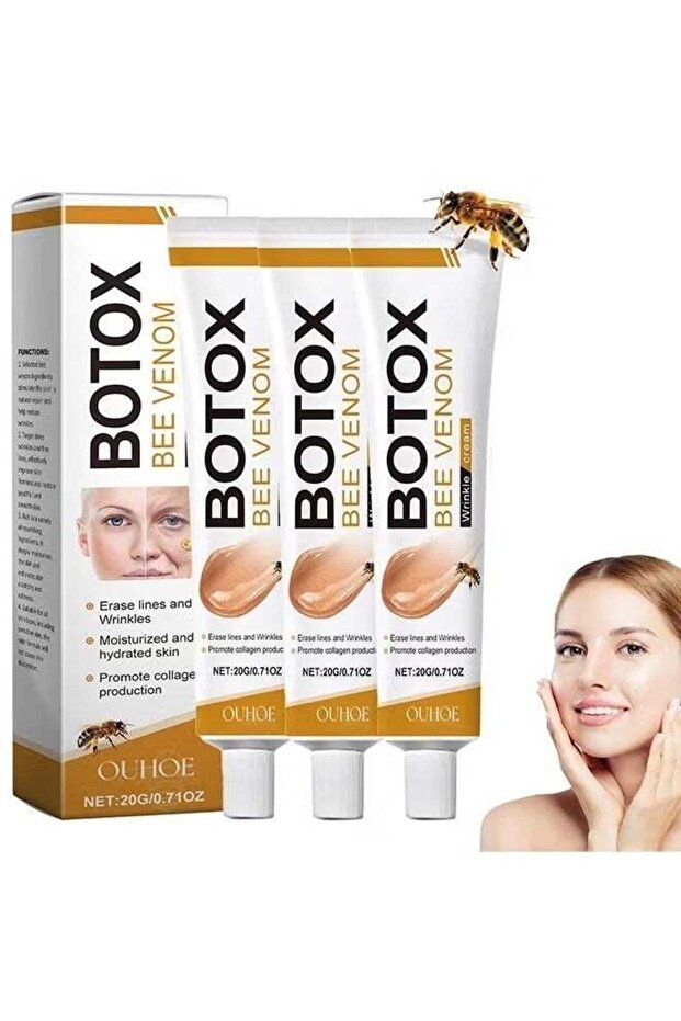 3Pcs Botox Bee Venom Cream Wrinkle Removal & Firming