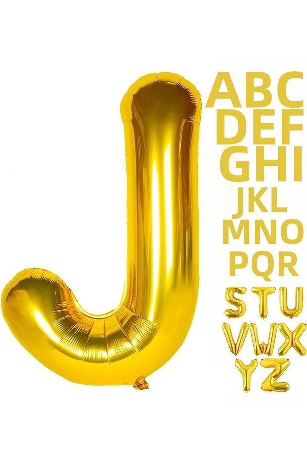 1 Piece 16 Inch 36 cm J Letter Gold Foil Balloon