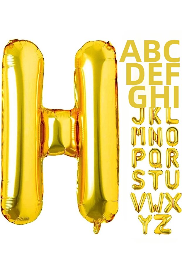 1 Piece 16 Inch 36 cm H Letter Gold Foil Balloon