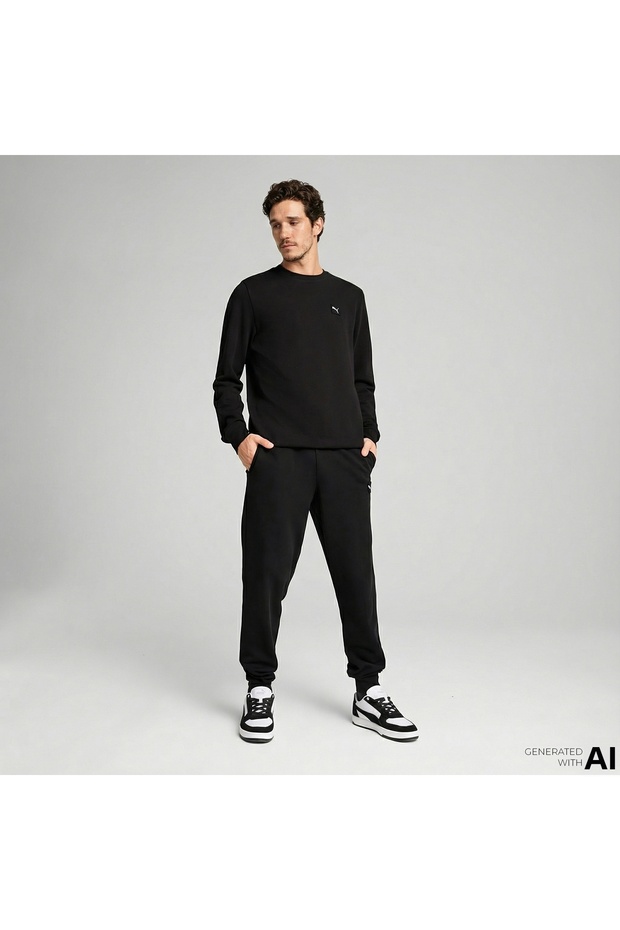 Ess Elevated Tr Cl Men's Black Sweatpants - 1