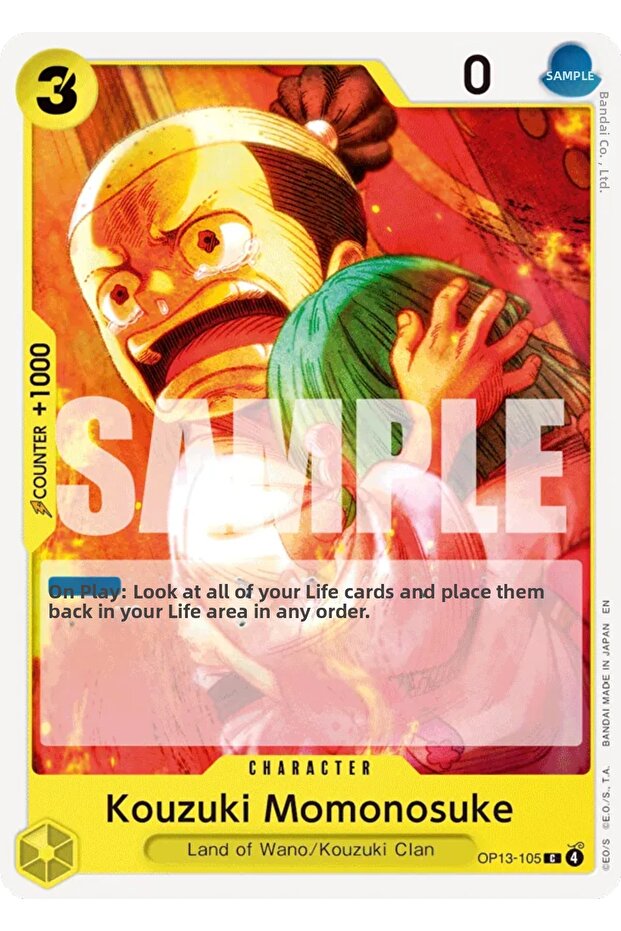 One Piece Kouzuki Momonosuke Op13-105 Licensed Game Card (En)