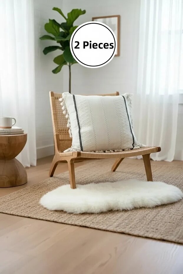 Special Design Runner Lace Single Linen Cream Throw Pillow Cover 43*43