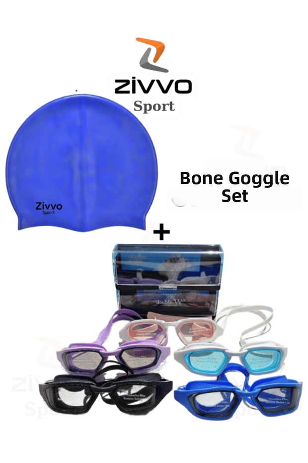 Youth / Adult Premium Goggles Pool Set Swimming Goggles Pool Goggles + Colorful Swim Cap