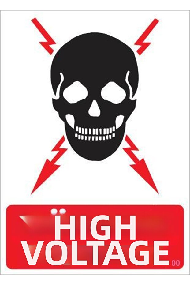 High Voltage Warning Sign 25X35 Code: 1100 - 1
