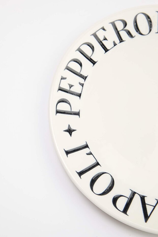 Motto Tasarımlı Pizza Tabağı 31 cm TPHSS26TBK00021 - 5