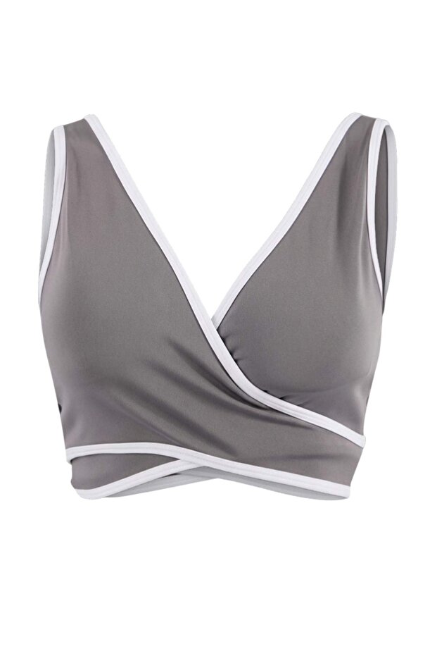 Gri Destekli/Şekillendirici Örme Spor Sütyeni THMSS26SS00009 - 6