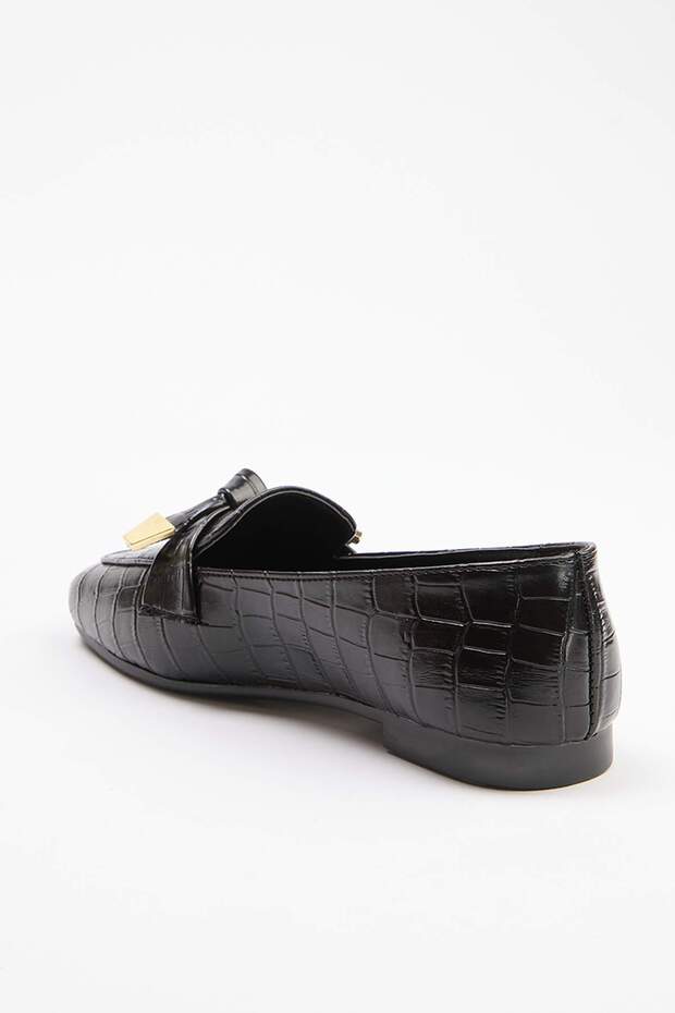 Siyah Kadın Loafer Ayakkabı TAKAW26LA00012 - 4