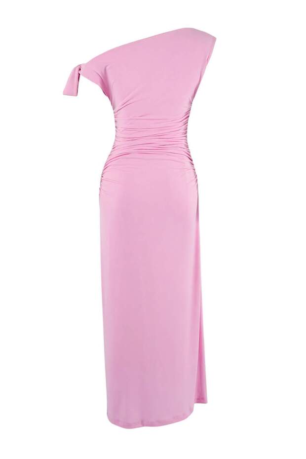 Pembe Fitted/Vücuda Oturan Maxi Esnek Kalem Örme Elbise TWOSS24EL00563 - 6