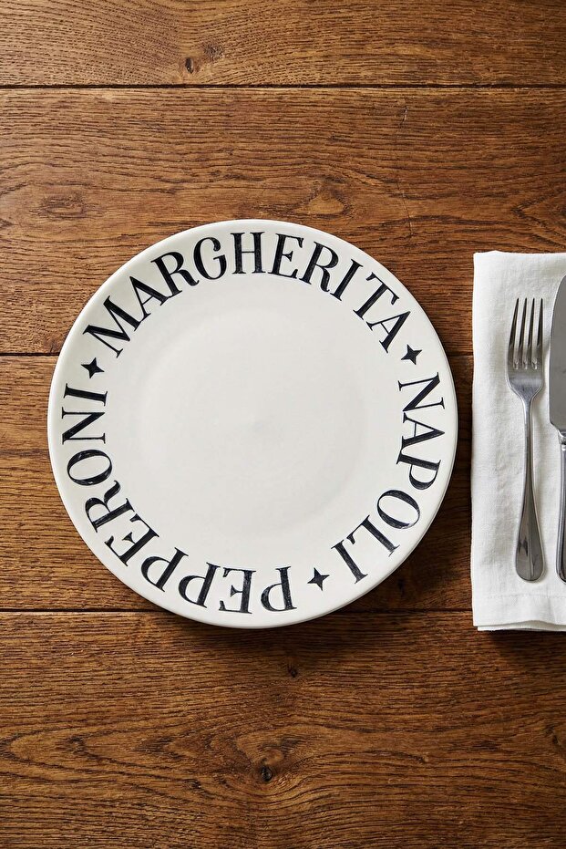 Motto Tasarımlı Pizza Tabağı 31 cm TPHSS26TBK00021 - 2