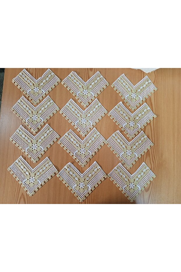 Kitchen Set, Napkin, Uç Güpür Lace - 12 Pieces (1 Pack)