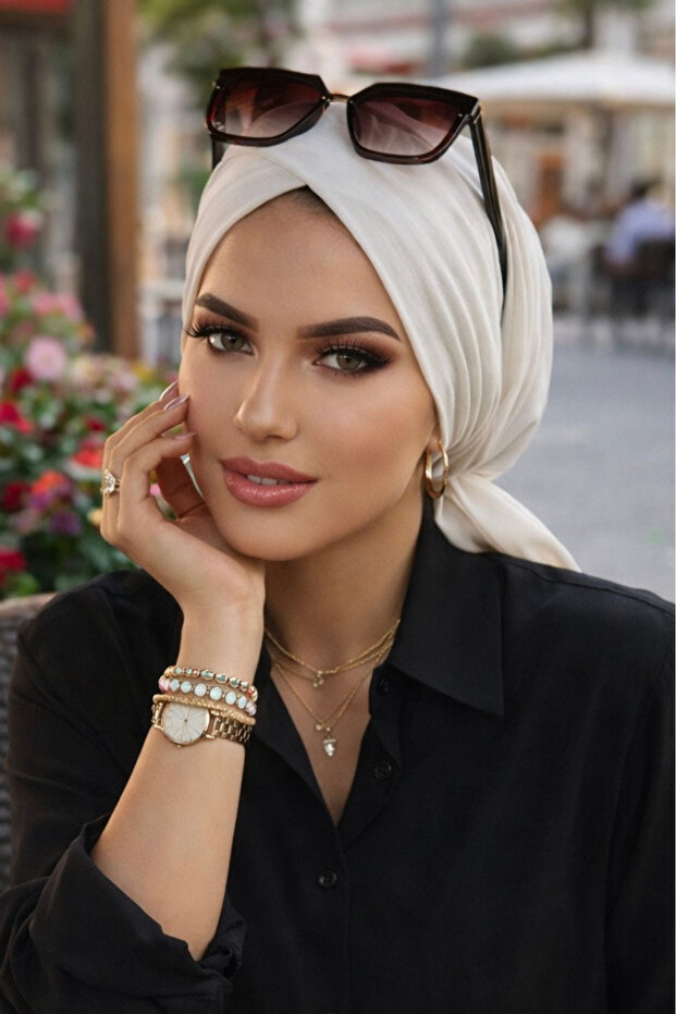 Beyaz Çapraz Bone - 1