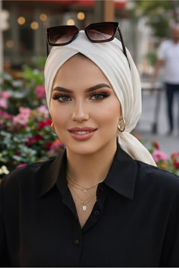 Beyaz Çapraz Bone - 2