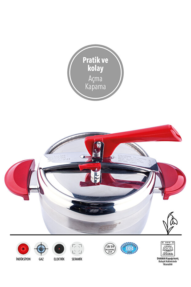 Klasik Düdüklü 3 Lt Kırmızı - 3