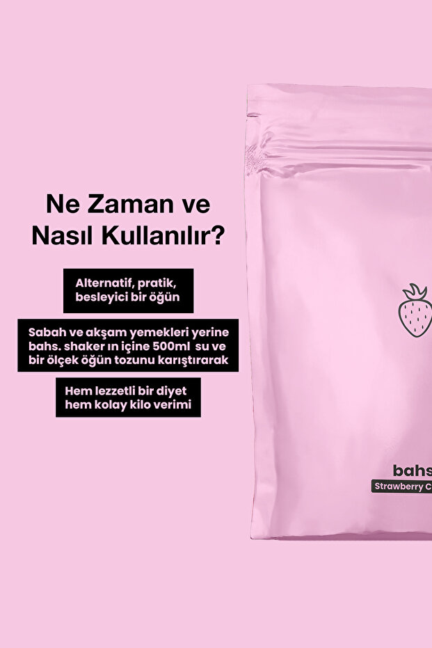 Proteinli Öğün Tozu - Strawberry Cake 600gr - 10 Servis - 5