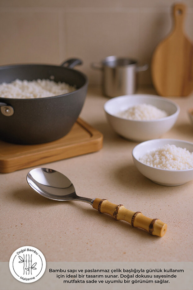 Mundo Bamboo Handle Spoon 32*5cm