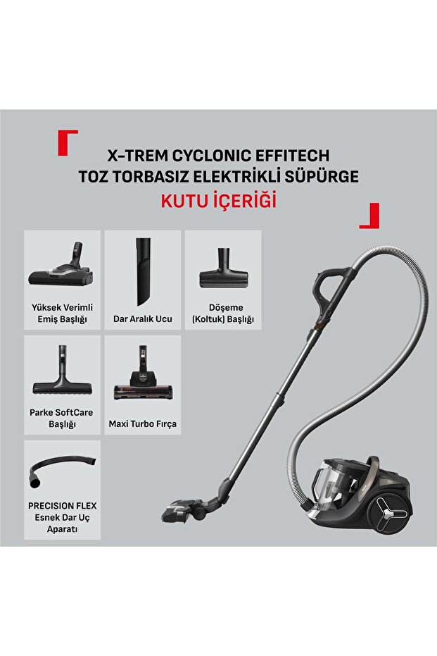 TW7C89EA 5★ X-Trem Cyclonic Effitech Toz Torbasız Elektrikli Süpürge - 8